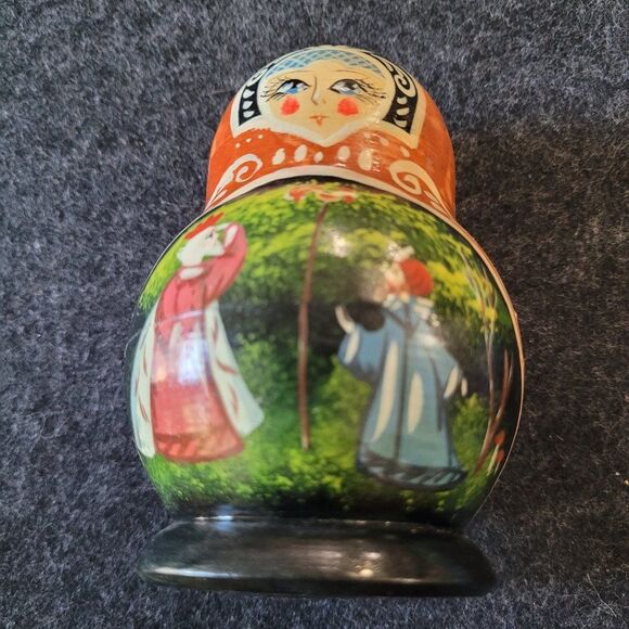 Vintage Signed MOCKBA Russian Nesting Dolls, 5 piece - Picture 2 of 5